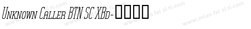 Unknown Caller BTN SC XBd字体转换
